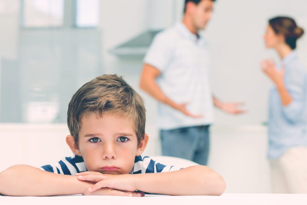 Co-Parent Badmouths to Children Sad boy